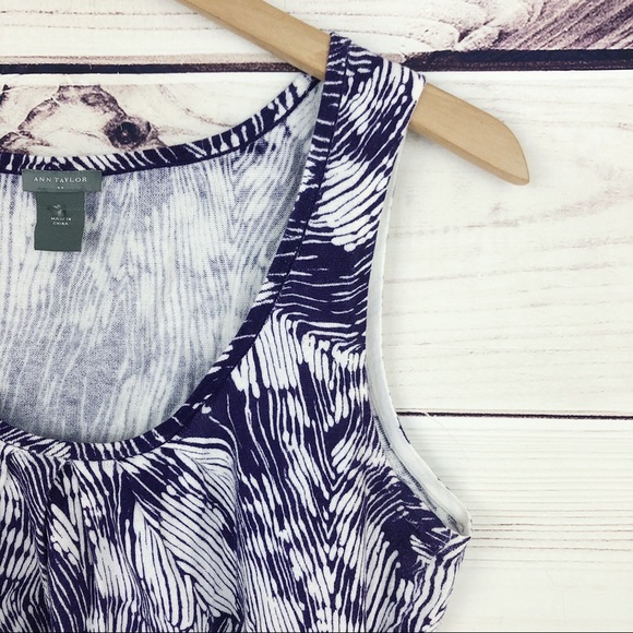 Ann Taylor Purple Pattern Knitted Tank Top M - Picture 4 of 6
